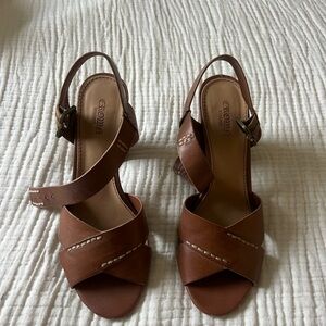 Brown Leather Women Sandals